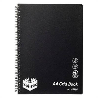 Spirax P595G Pp Grid Book 5Mm Grid 200 Page A4 Black 5659500 - SuperOffice