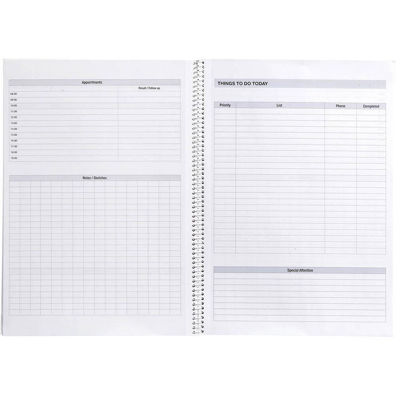 Spirax P704 Notebook To Do List Appointment Book 140 Page A4 Black 565704 (1 Book) - SuperOffice