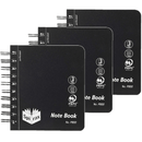 Spirax P800 PP Notebook Side Open 400 Page Black 120x140mm Pack 3 5680000 (3 Pack) - SuperOffice