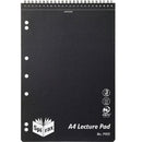 Spirax P905 Lecture Pad Book Spiral Bound Top Open 140 Page A4 Black 5 Pack 4090000 (5 Pack) - SuperOffice