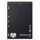Spirax P905 Lecture Pad Spiral Bound Top Open 140 Page A4 Black 4090000 - SuperOffice