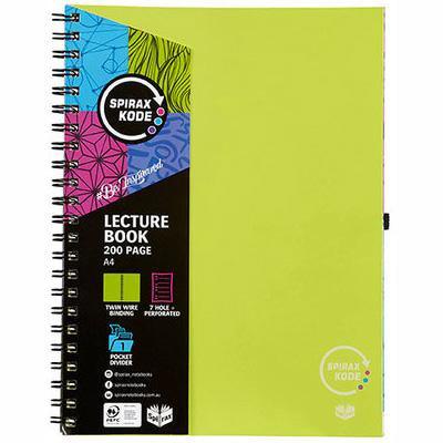 Spirax P958 Kode Lecture Book 200 Page A4 Assorted 56958SRT - SuperOffice