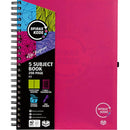 Spirax P960 Kode 5-Subject Notebook Spiral Bound 250 Page A4 Pink 56960P - SuperOffice