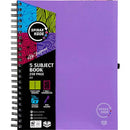 Spirax P960 Kode 5-Subject Notebook Spiral Bound 250 Page A4 Purple 56960PU - SuperOffice