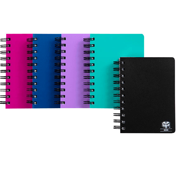 Spirax P962 Kode Solid Notebook Spiral Bound 400 Page 148x105mm Assorted Pack 5 569620SRT (5 Pack) - SuperOffice