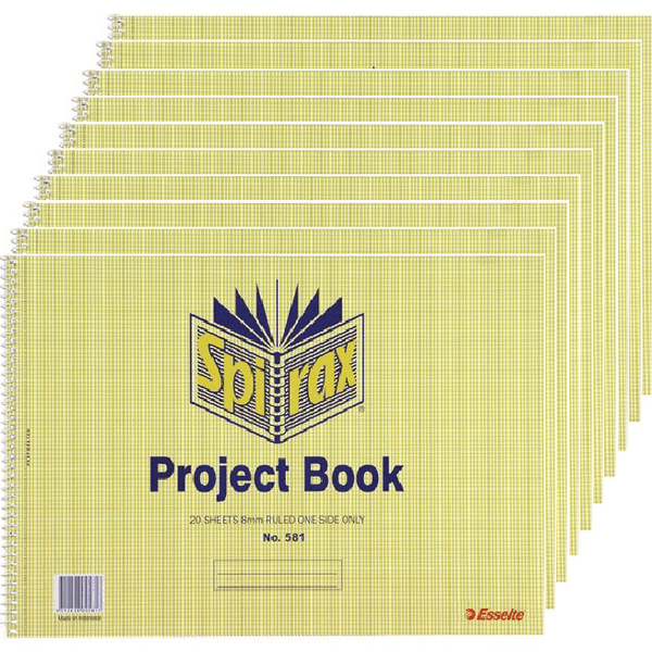 Spirax Project Book 40 Page 252x360mm 10 Pack 56060 (10 Pack) - SuperOffice