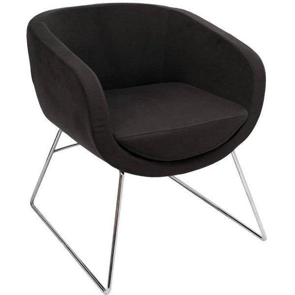 Splash Cube Lounge Chair Single Seat Charcoal SPLASHCUBECH - SuperOffice
