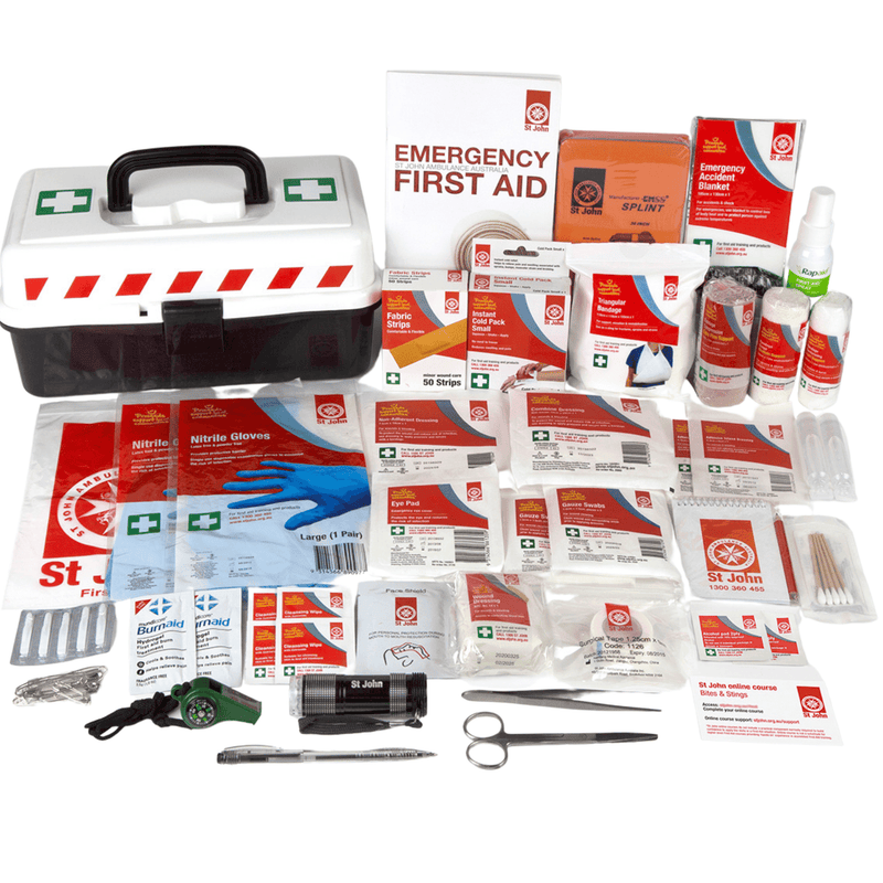 St John Ambulance First Aid Kit 4WD Camping Outdoors Portable Travel Case 600207C - SuperOffice