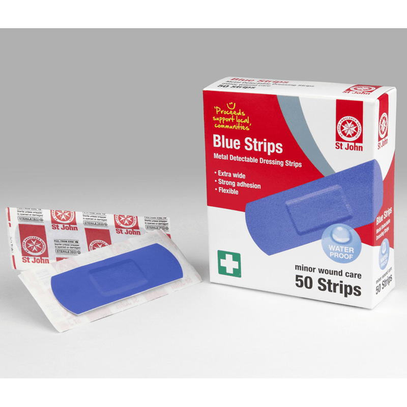 St John Blue Strips For Food Preparation Pack 50 226450 - SuperOffice