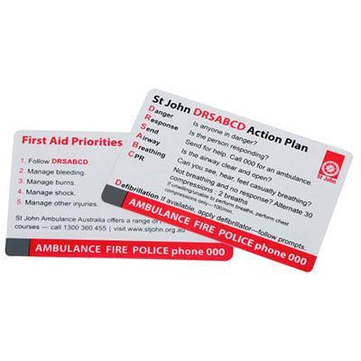 St John Resuscitation Card Plastic 379001 - SuperOffice