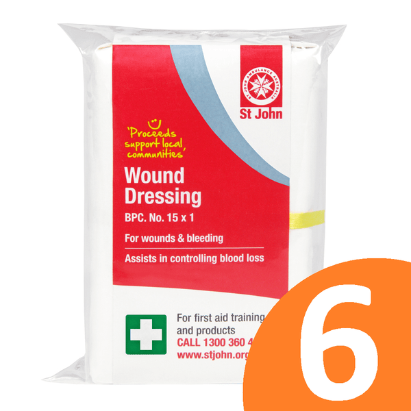 St John Wound Dressing Size 15 Pack 6 2091 (6 Pack) - SuperOffice