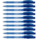 Stabilo 308 Liner Retractable Ballpoint Pen Medium Blue Box 10 0280730 - SuperOffice