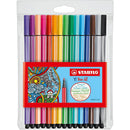 Stabilo 68 Fibre Tip Pen Assorted Wallet 15 49432 - SuperOffice