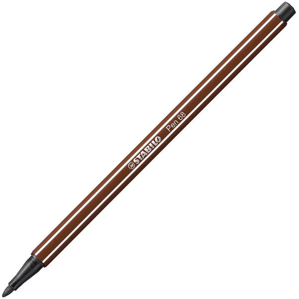 Stabilo 68 Fibre Tip Pen Brown Box 10 0350910 - SuperOffice