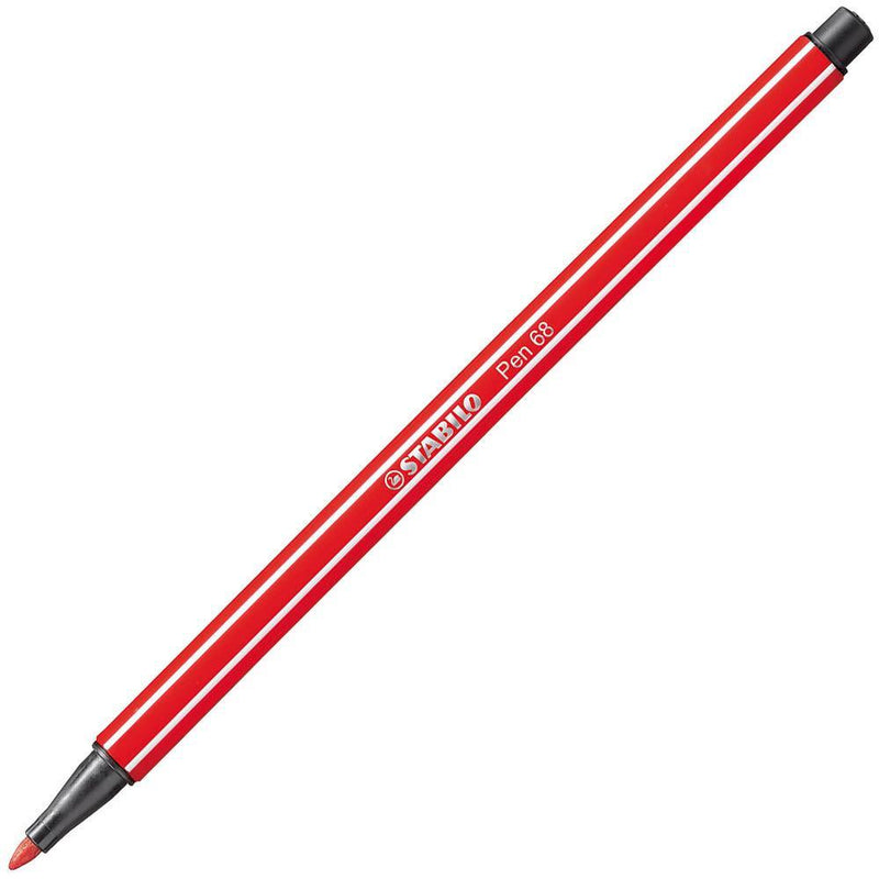 Stabilo 68 Fibre Tip Pen Carmine Box 10 0350810 - SuperOffice