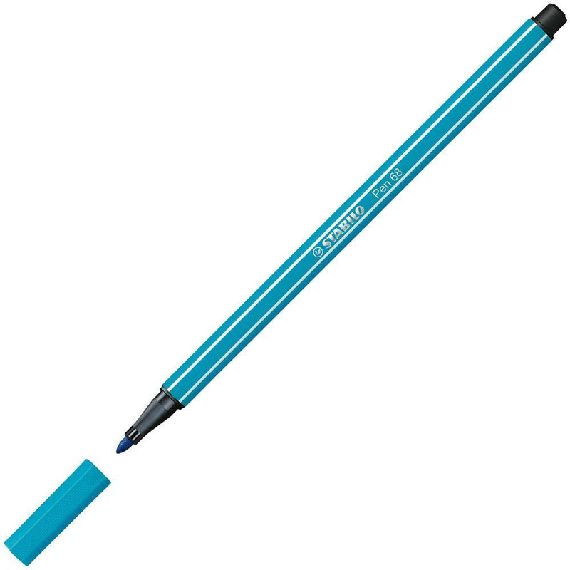 Stabilo 68 Fibre Tip Pen Light Blue Box 10 49701 - SuperOffice