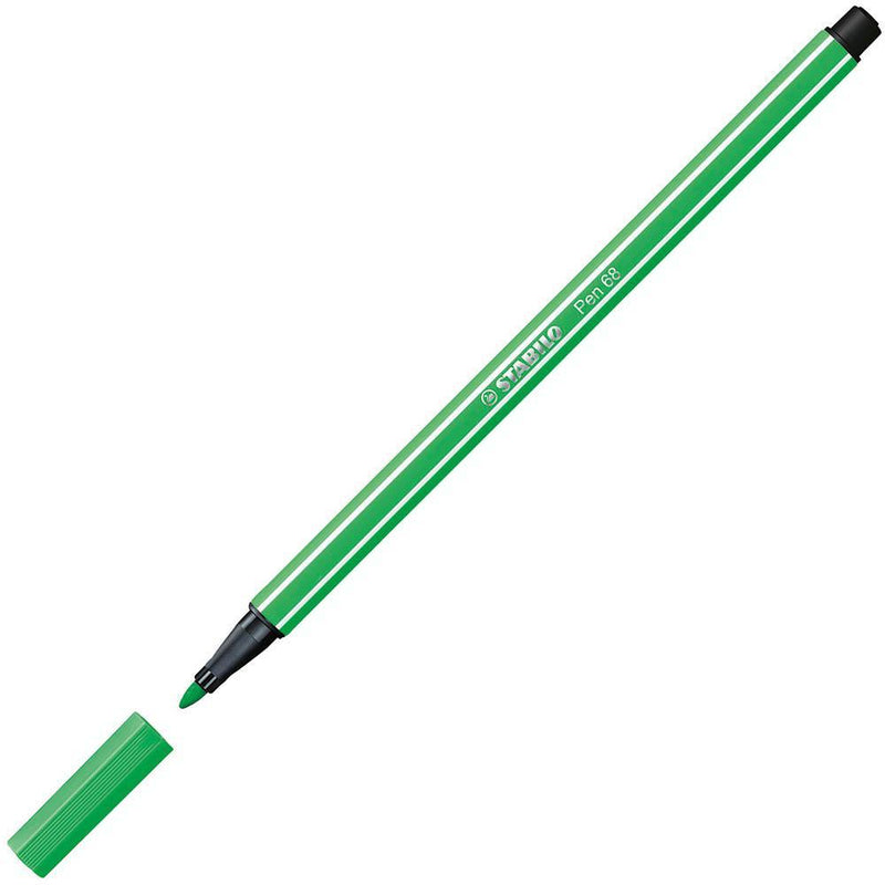 Stabilo 68 Fibre Tip Pen Light Emerald Box 10 49698 - SuperOffice