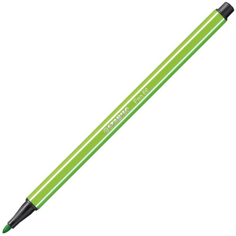 Stabilo 68 Fibre Tip Pen Light Green Box 10 0350860 - SuperOffice