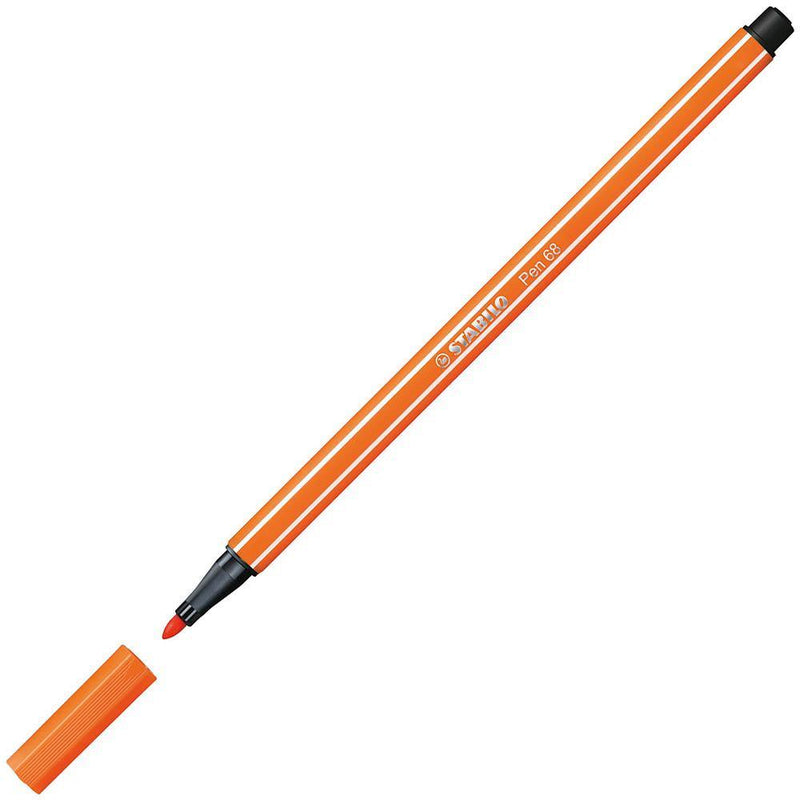 Stabilo 68 Fibre Tip Pen Pale Vermillion Box 10 49700 - SuperOffice