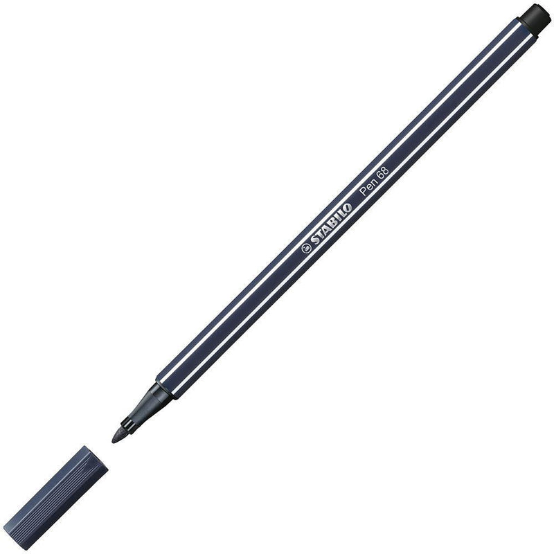 Stabilo 68 Fibre Tip Pen Paynes Grey Box 10 49458 - SuperOffice