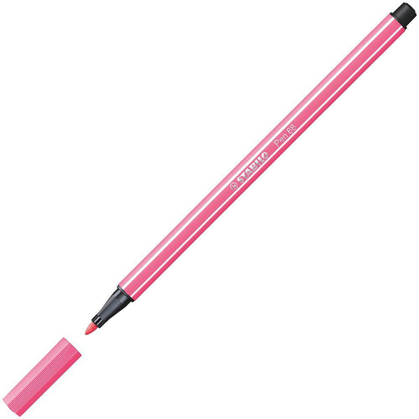 Stabilo 68 Fibre Tip Pen Pink Box 10 49699 - SuperOffice