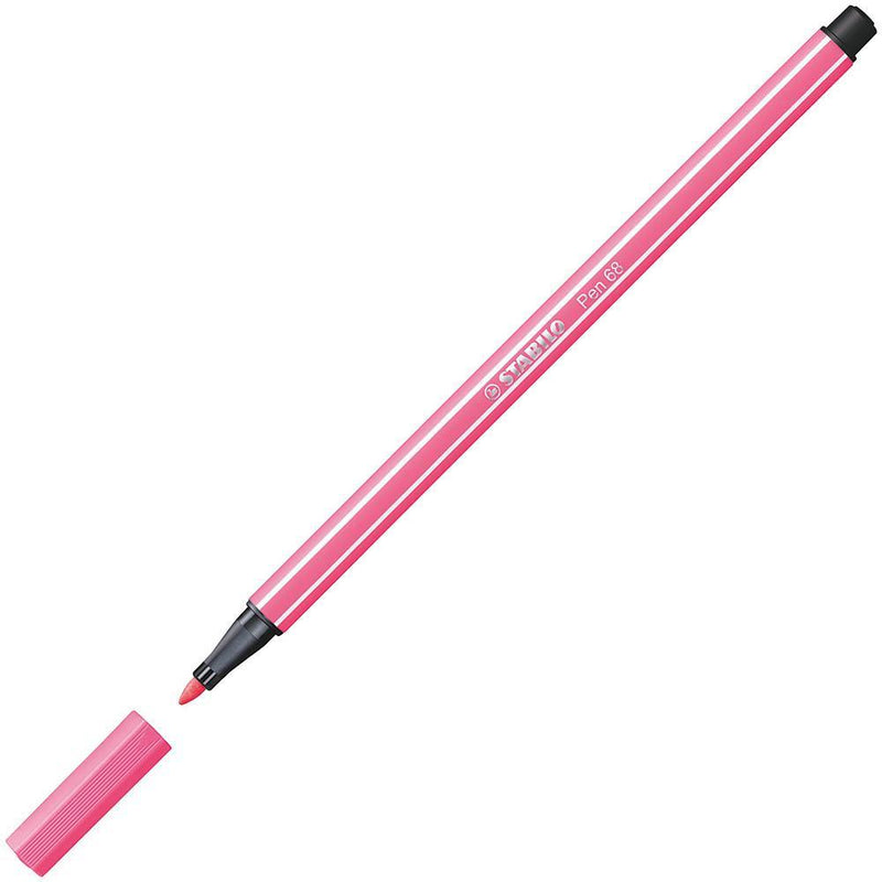 Stabilo 68 Fibre Tip Pen Pink Box 10 49699 - SuperOffice