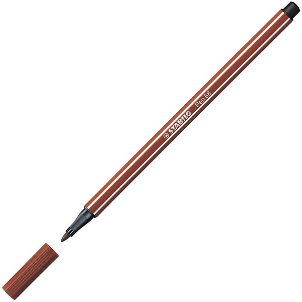 Stabilo 68 Fibre Tip Pen Sienna Box 10 49460 - SuperOffice