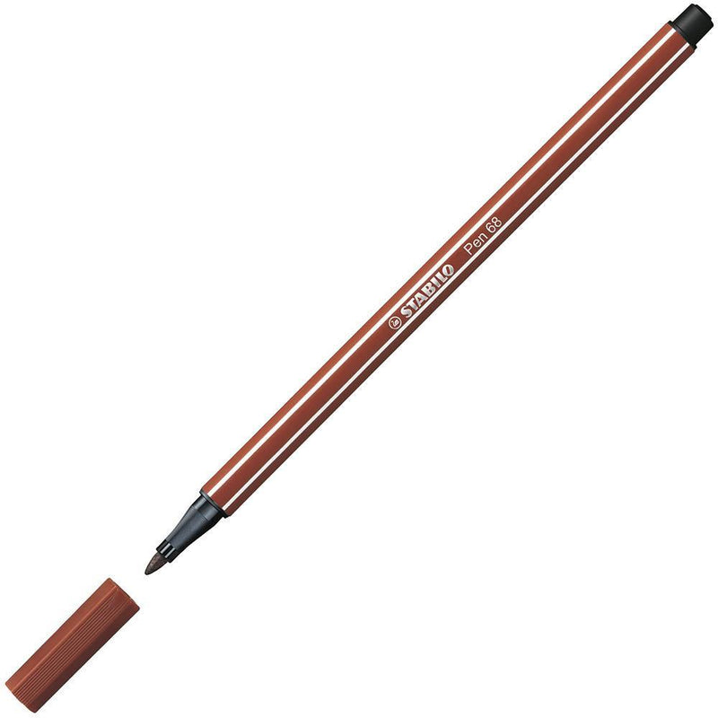 Stabilo 68 Fibre Tip Pen Sienna Box 10 49460 - SuperOffice