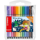 Stabilo 68 Fibre Tip Pens Mini Wallet 12 49720 - SuperOffice