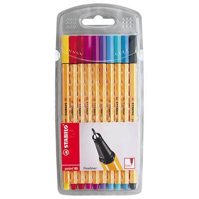 Stabilo 88 Point Fineliner Pen 0.4Mm Assorted Pack 10 0213532 - SuperOffice