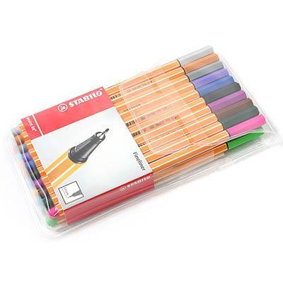 Stabilo 88 Point Fineliner Pen 0.4Mm Assorted Pack 20 0226860 - SuperOffice