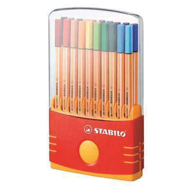Stabilo 88 Point Fineliner Pen Colour Parade Pack 20 0333250 - SuperOffice