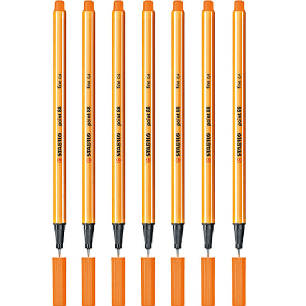 Stabilo 88 Point Fineliner Pen Fine Orange Box 7 0342720 (Box 7) - SuperOffice