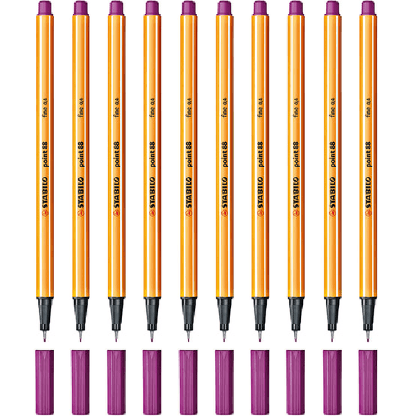 Stabilo 88 Point Fineliner Pen Lilac Lavendar Box 10 0269460 (Box 10) - SuperOffice