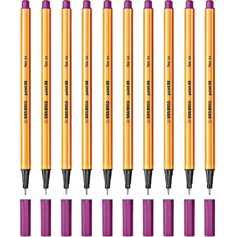 Stabilo 88 Point Fineliner Pen Lilac Lavendar Box 10 0269460 (Box 10) - SuperOffice