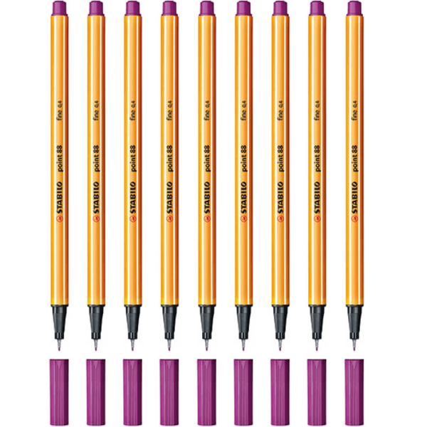 Stabilo 88 Point Fineliner Pen Lilac Lavendar Box 9 0269460 (Box 9) - SuperOffice