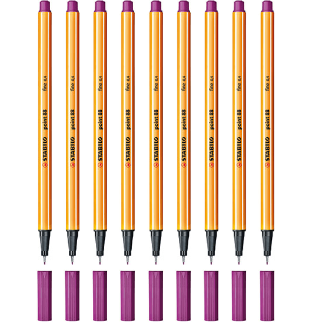 Stabilo 88 Point Fineliner Pen Lilac Lavendar Box 9 0269460 (Box 9) - SuperOffice