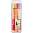 Stabilo 88 Point Fineliner Pen Neon Assorted Wallet 5 0400560 - SuperOffice