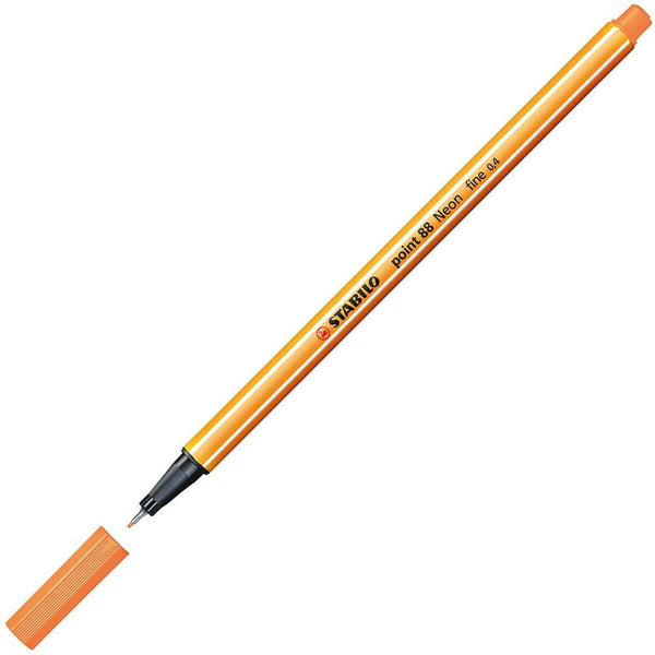 Stabilo 88 Point Fineliner Pen Neon Orange 0397016 - SuperOffice