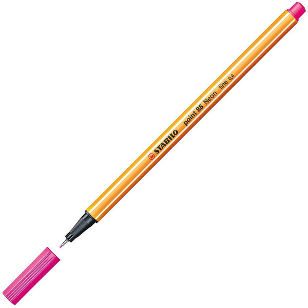 Stabilo 88 Point Fineliner Pen Neon Pink 0397018 - SuperOffice