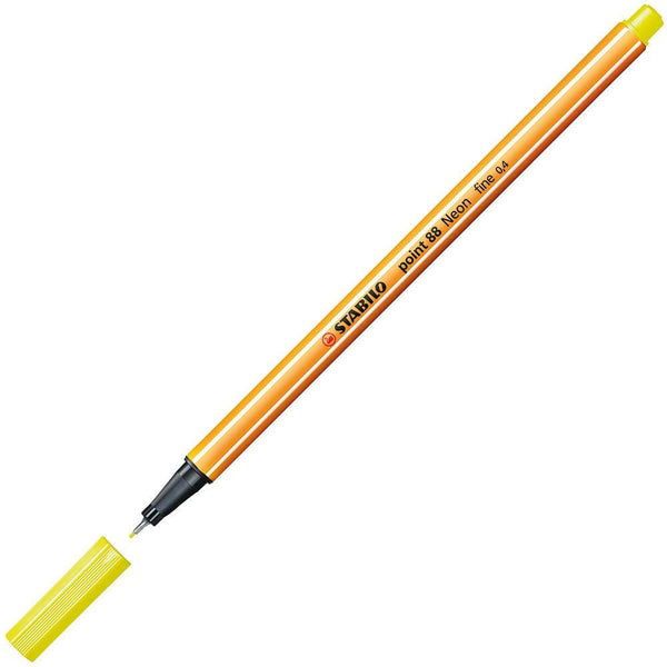 Stabilo 88 Point Fineliner Pen Neon Yellow 0397010 - SuperOffice