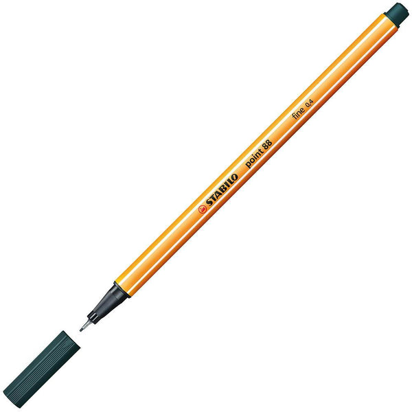Stabilo 88 Point Fineliner Pen Olive Green 0350630 - SuperOffice