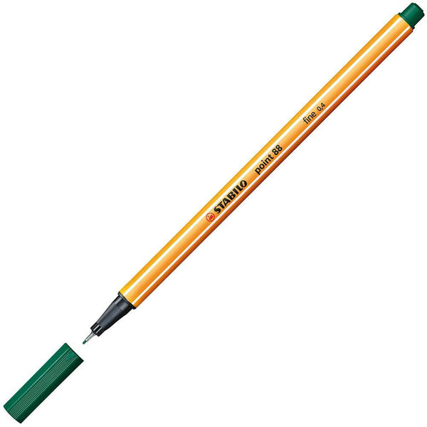 Stabilo 88 Point Fineliner Pen Pine Green 0350610 - SuperOffice