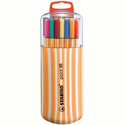 Stabilo 88 Point Fineliner Pen Zebrui Assorted Pack 20 0121819 - SuperOffice