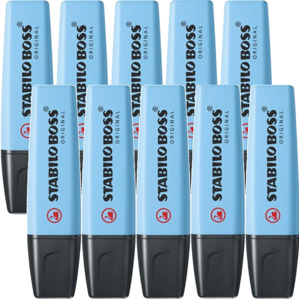 Stabilo Boss Highlighter Pastel Breezy Blue Box 10 50653 (Box 10) - SuperOffice