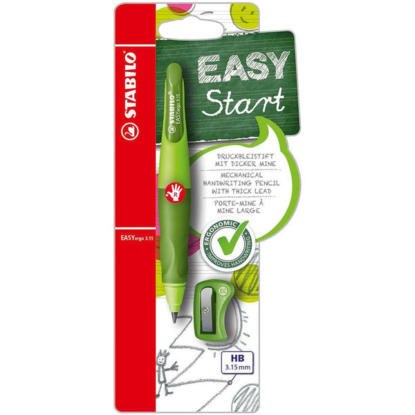 Stabilo Easy Ergo Mechanical Pencil Right Hand Green Start Handwriting Kids 49573 - SuperOffice
