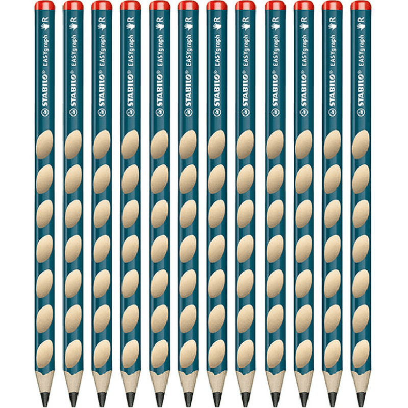 Stabilo EasyGraph Learning Graphite Pencils Right Handed 12 Pack 50285 - RIGHT (12 Pack) - SuperOffice