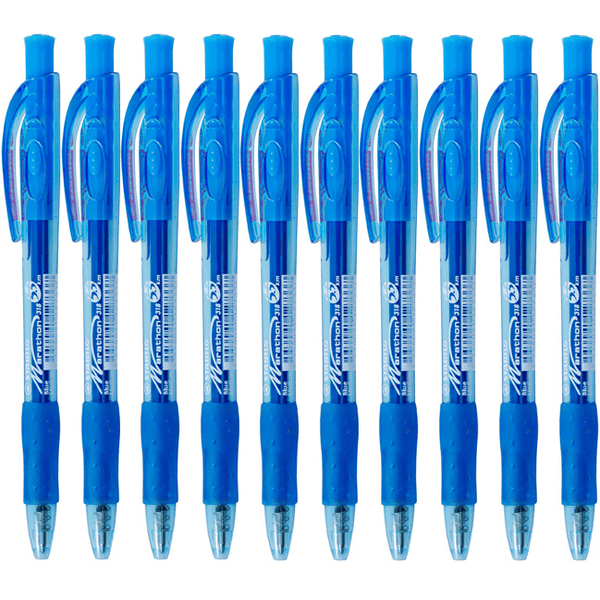 Stabilo Marathon 318 Ballpoint Pen Medium Blue Box 10 0320310 - SuperOffice