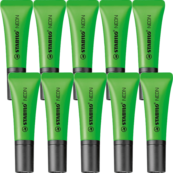 Stabilo Neon Highlighter Green Box 10 48901 (Box 10) - SuperOffice