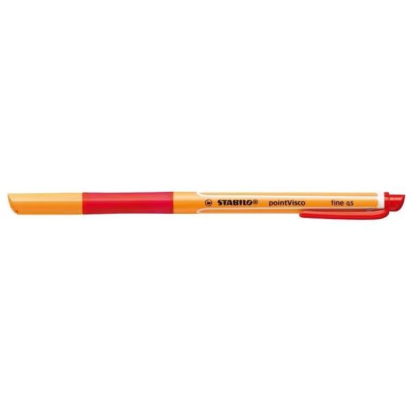 Stabilo Point Visco Rollerball Pen Red Fine 0.5mm Box 10 0350680 (Box 10) - SuperOffice
